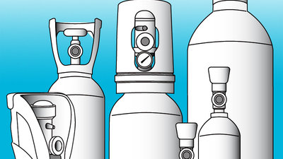 Sauerstoff medizinal in Druckgasbehältern von Carbagas Healthcare  in verschiedenen Grössen